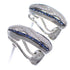 Sterling Silver Blue White CZ Post Earrings Jewelry AS55257